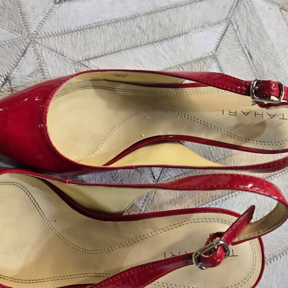 To hurry red patent leather Rhonda pumps size 7 - Picture 3 of 4